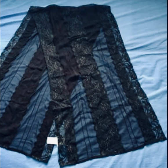 New ECHO black rect oblong lace scarf wrap shawl - Picture 1 of 3